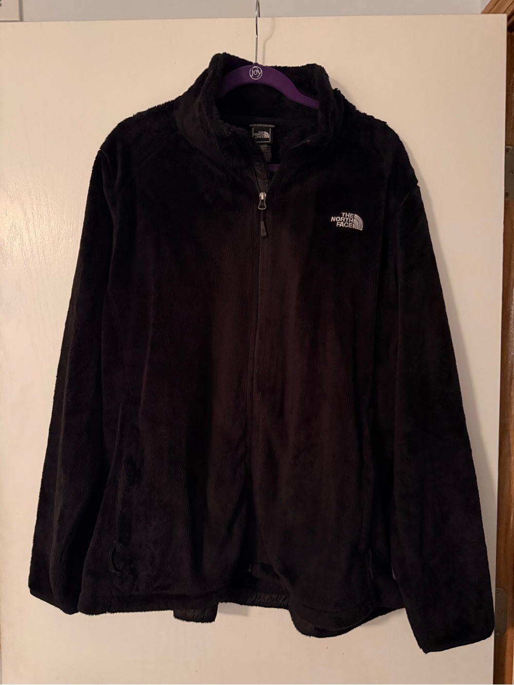 The North Face Black Plush Fleece Zip-Up Jacket